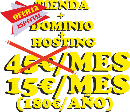 Tienda con Dominio y hosting barato